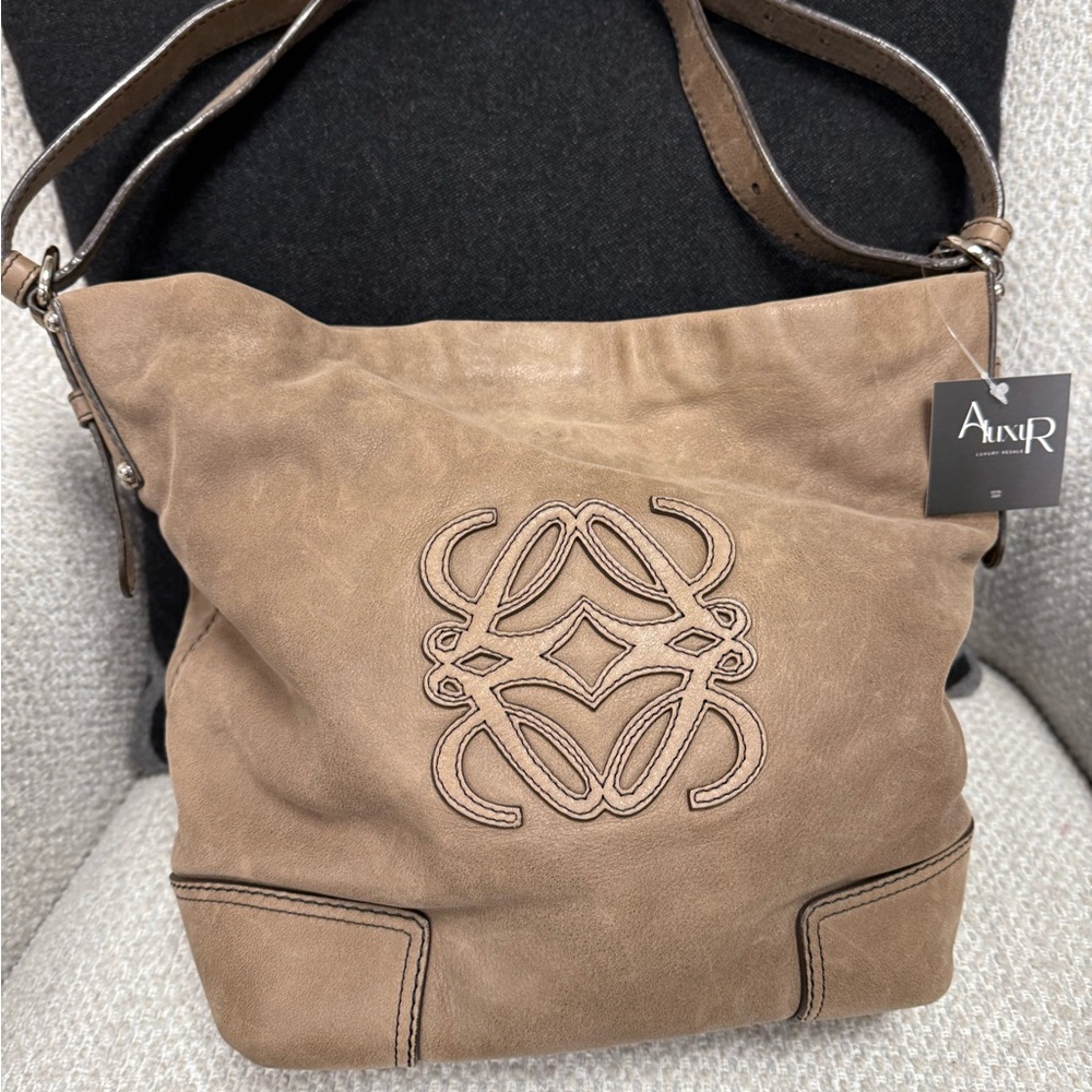 Loewe Tan Shoulder Bag with Signature Logo